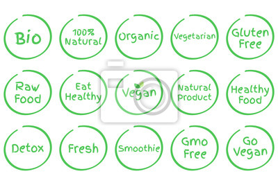 Naklejka Zestaw Symboli Zdrowej Vector Bio 400x267 Naklejka Zestaw Symboli Zdrowej Vector Bio
