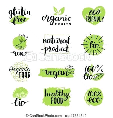 Organic Signs Product Natural Green Set Vector Illustration What 450x470 Organic Signs Product Natural Green Set Vector Illustration What