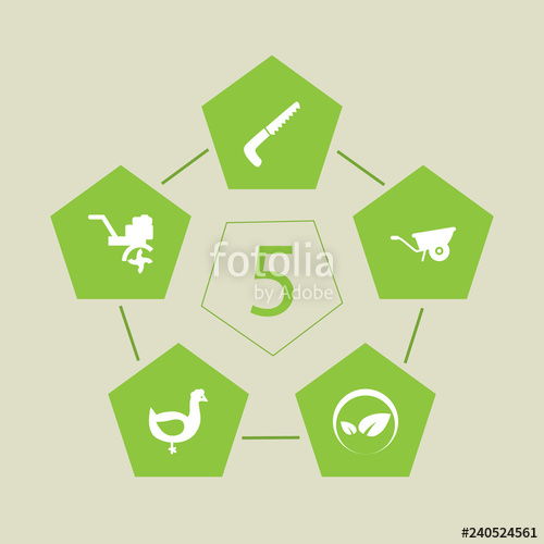 500x500 Set Of Agricultural Icons Set Collection Of Farm Vehicle, Bio