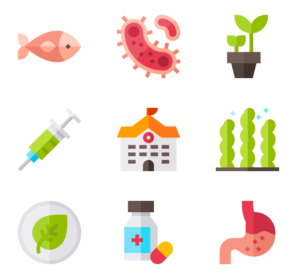 600x564 Biology Icons