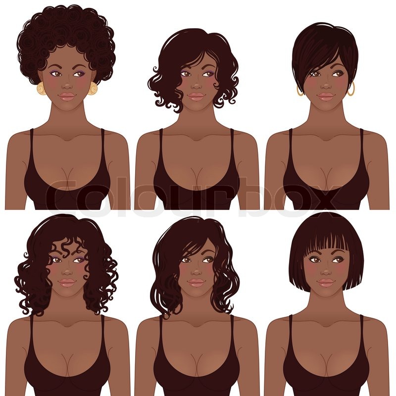 Black Women Faces Great For Avatars, Stock Vector Colourbox 800x800 Black Women Faces Great For Avatars, Stock Vector Colourbox