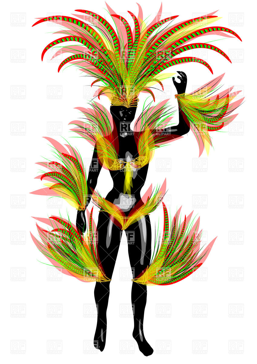 Black Woman In Carnival Costume Vector Image Of People Arkela 849x1200 Black Woman In Carnival Costume Vector Image Of People Arkela