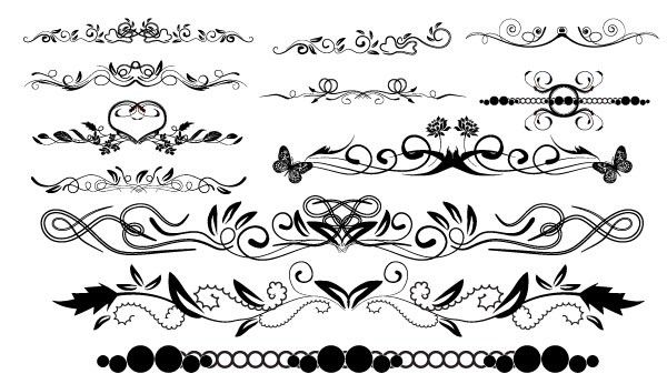 600x346 Free Download Vector Borders And Frames Borders Floral Border