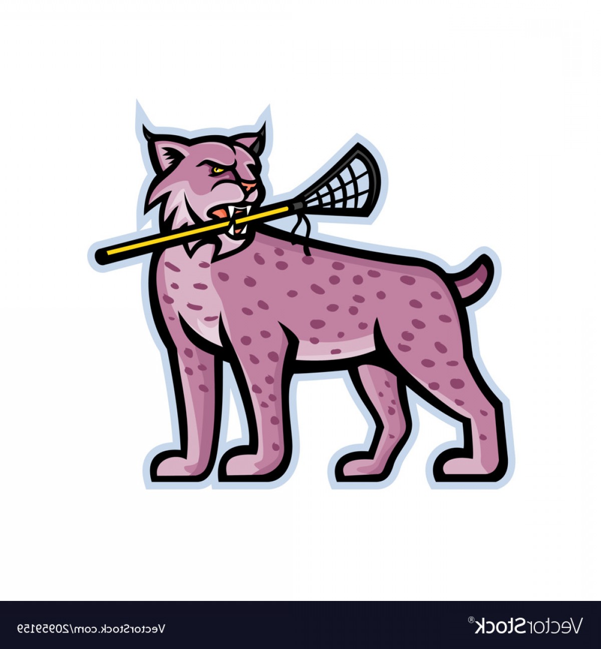 1200x1296 Bobcat Or Lynx Lacrosse Mascot Vector Geekchicpro