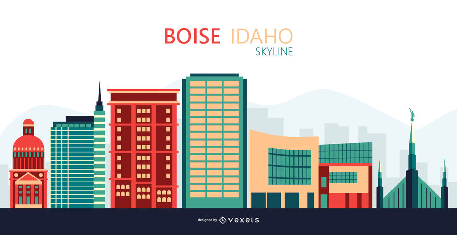 900x463 Boise Skyline Illustration