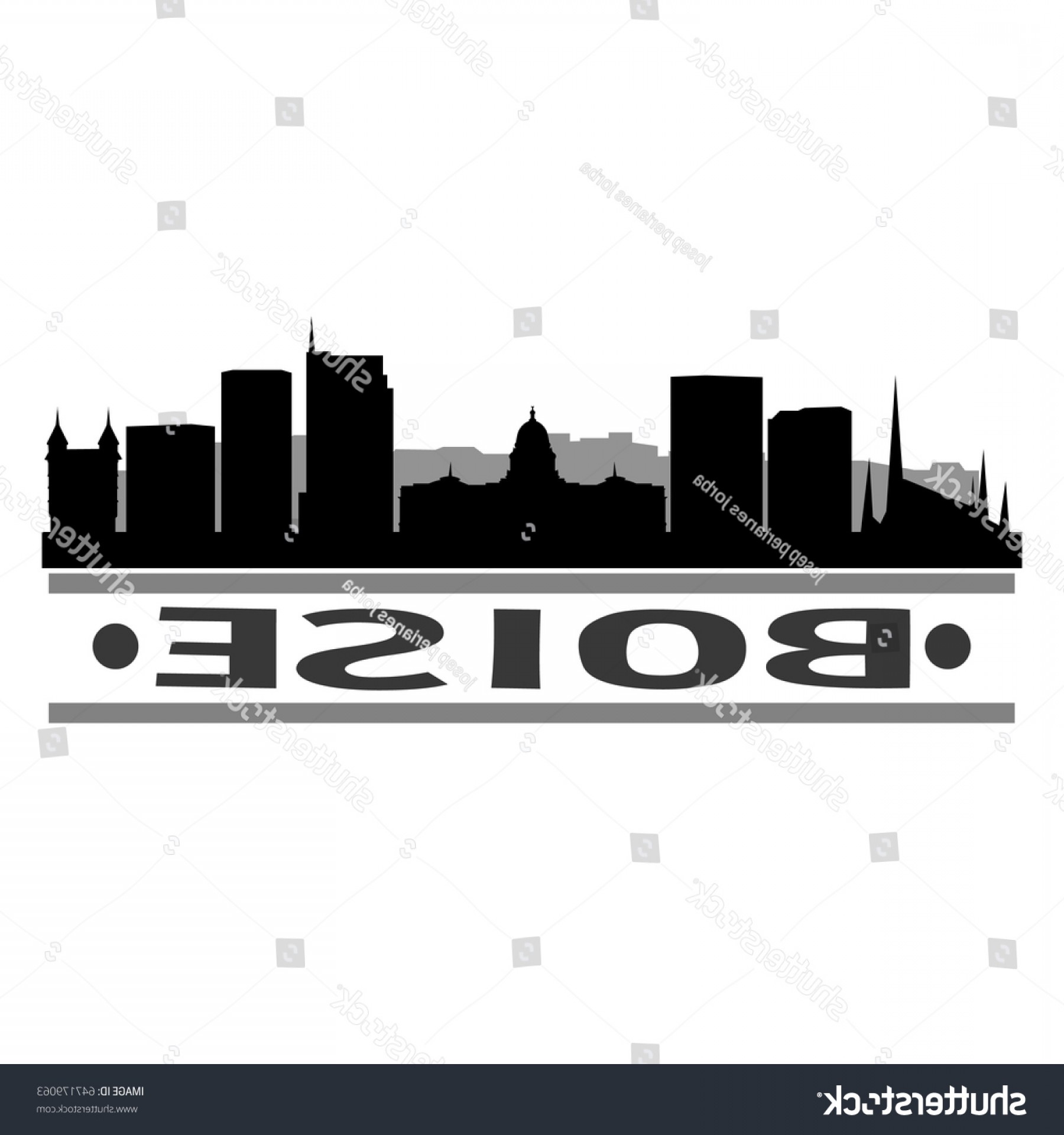 1800x1920 City Of Boise Skyline Vector Cqrecords