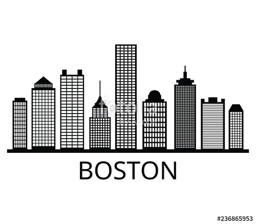 500x438 Boston Skyline Stock Image And Royalty Free Vector