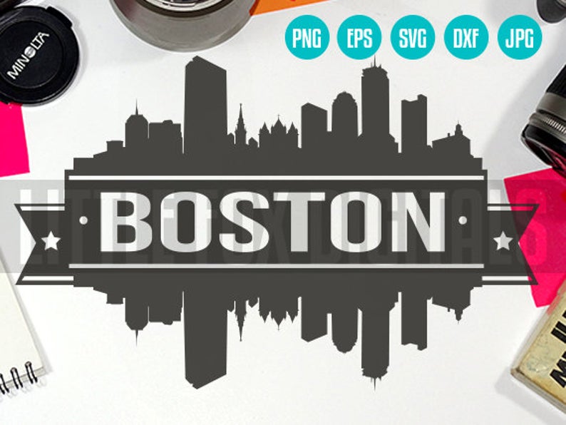 794x596 Vector Boston Masachusetts Usa Skyline City East Etsy