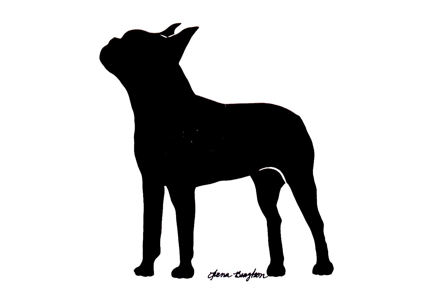 Special Boston Terrier Silhouette Vector 1408x936 Special Boston Terrier Silhouette Vector