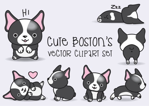 Premium Vector Clipart Kawaii Boston Terriers Cute Bostons Etsy 570x408 Premium Vector Clipart Kawaii Boston Terriers Cute Bostons Etsy