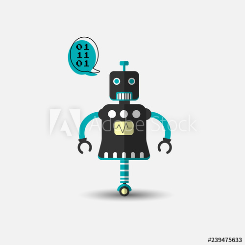 Retro Vintage Funny Vector Robot Icon In Flat Style Isolated 500x500 Retro Vintage Funny Vector Robot Icon In Flat Style Isolated