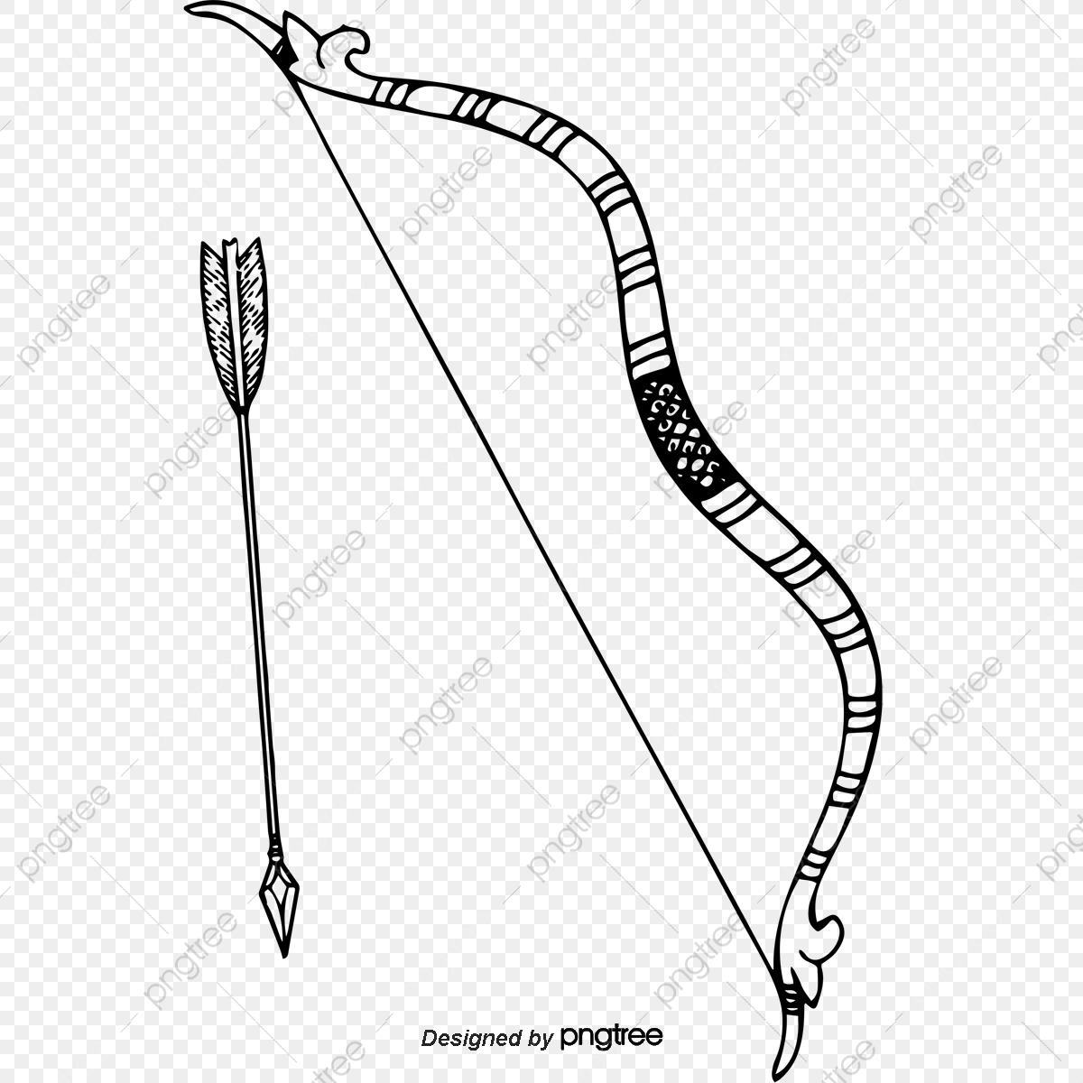 1200x1200 Hand Drawn Bow And Arrow, Hand Vector, Bow Vector, Arrow Vector