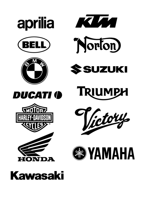 480x640 Free Logo Vector Brands Aprilla, Ktm, Bell, Norton, Bmw, Suzuki