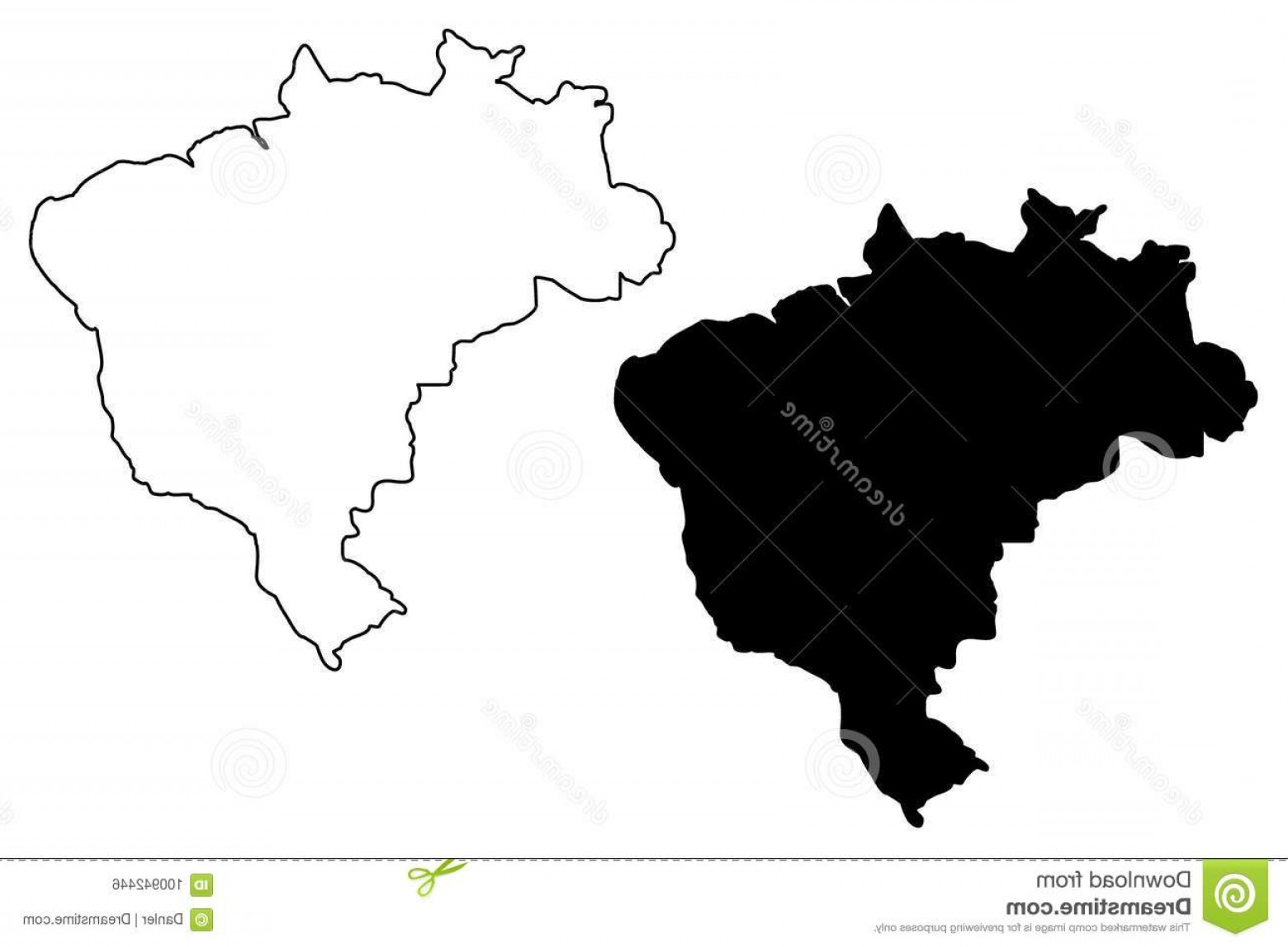 1560x1148 Brazil Map Vector Iniikim
