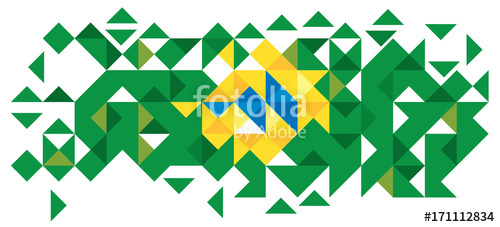 500x227 Brazil Abstract Poly Art Flag