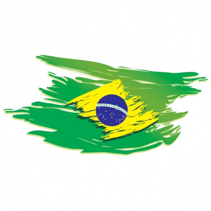 425x425 Vector Brazil Flag Stylized On White Background Free Vectors