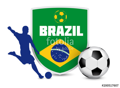 500x365 Brazil Football Blason Stock Image And Royalty Free Vector