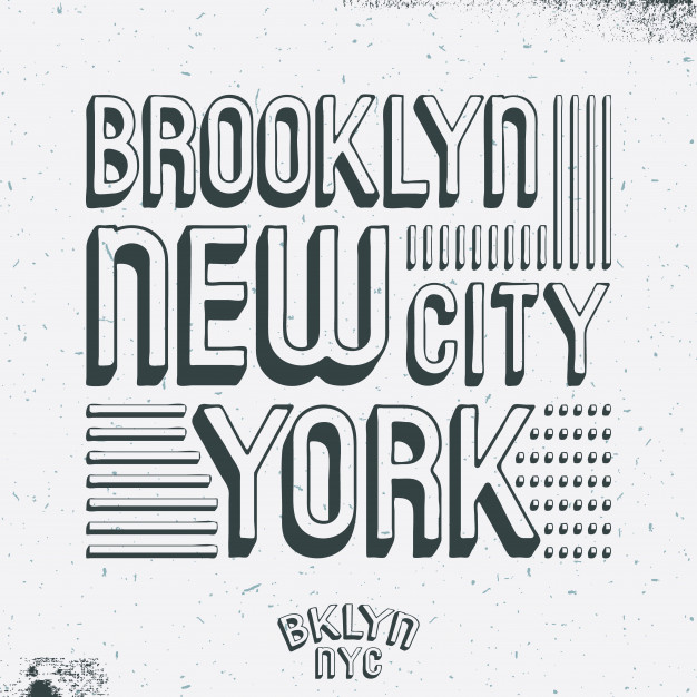 Brooklyn New York City T Shirt Print Vector Premium Download 626x626 Brooklyn New York City T Shirt Print Vector Premium Download