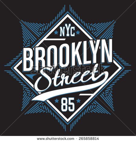 Brooklyn Street Typography, T Shirt Graphics, Vectors, Sport 450x470 Brooklyn Street Typography, T Shirt Graphics, Vectors, Sport