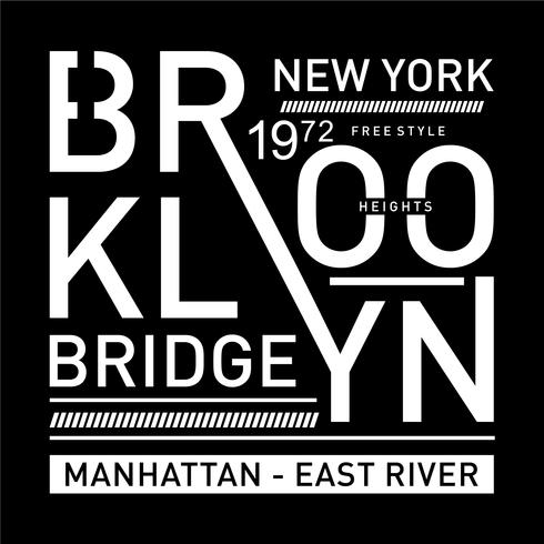 Brooklyn Bridge Typography Design For T Shirt 490x490 Brooklyn Bridge Typography Design For T Shirt