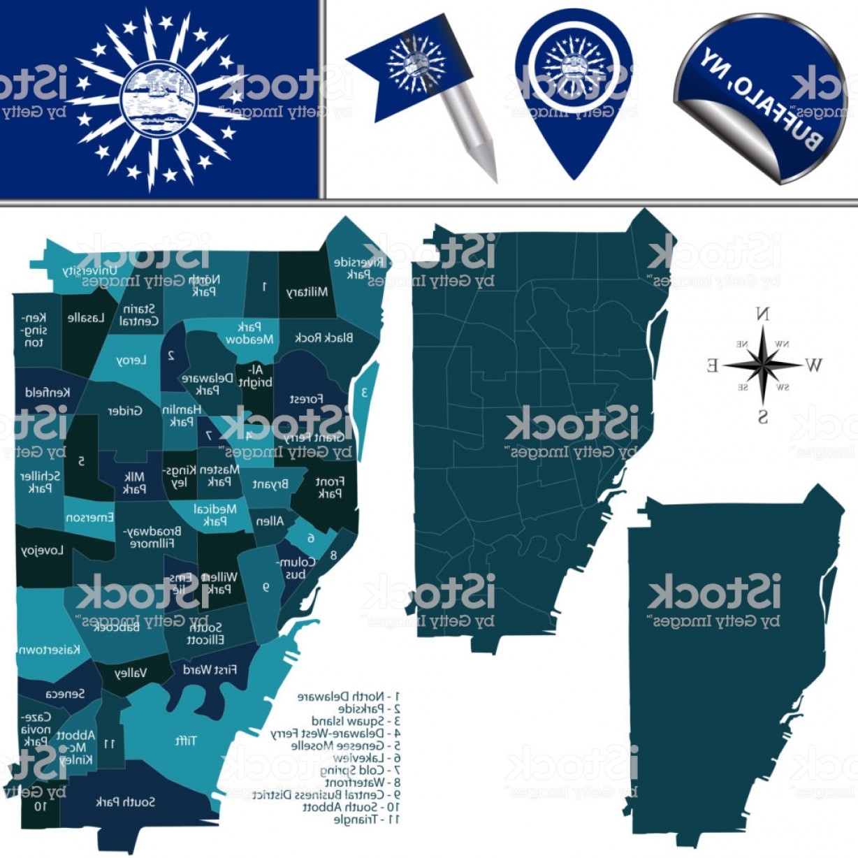 1228x1228 Map Of Buffalo Ny With Districts Gm Newwaysys