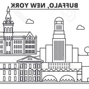 300x300 Photostock Vector Buffalo New York Architecture Line Skyline