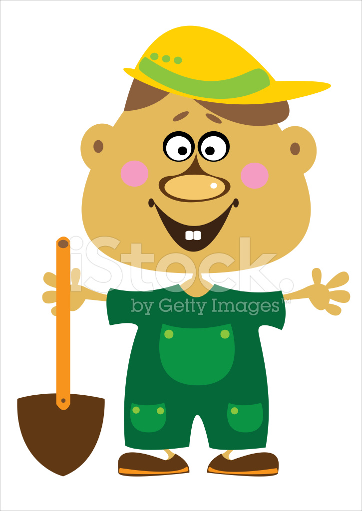 725x1024 Cartoon Vector Builder Boy On White Background Stock Vector