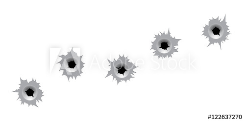 500x250 Vector Bullet Holes