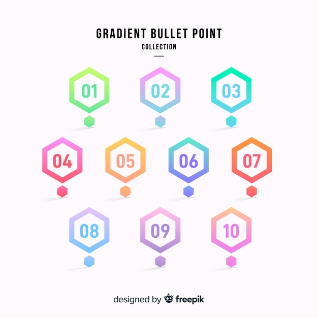 626x626 Bullet Point Collection Vector Free Download