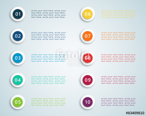 500x400 Number Bullet Points Vector Stock Image And Royalty Free