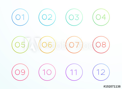 500x364 Numbered Outlined Bullet Points To Vector