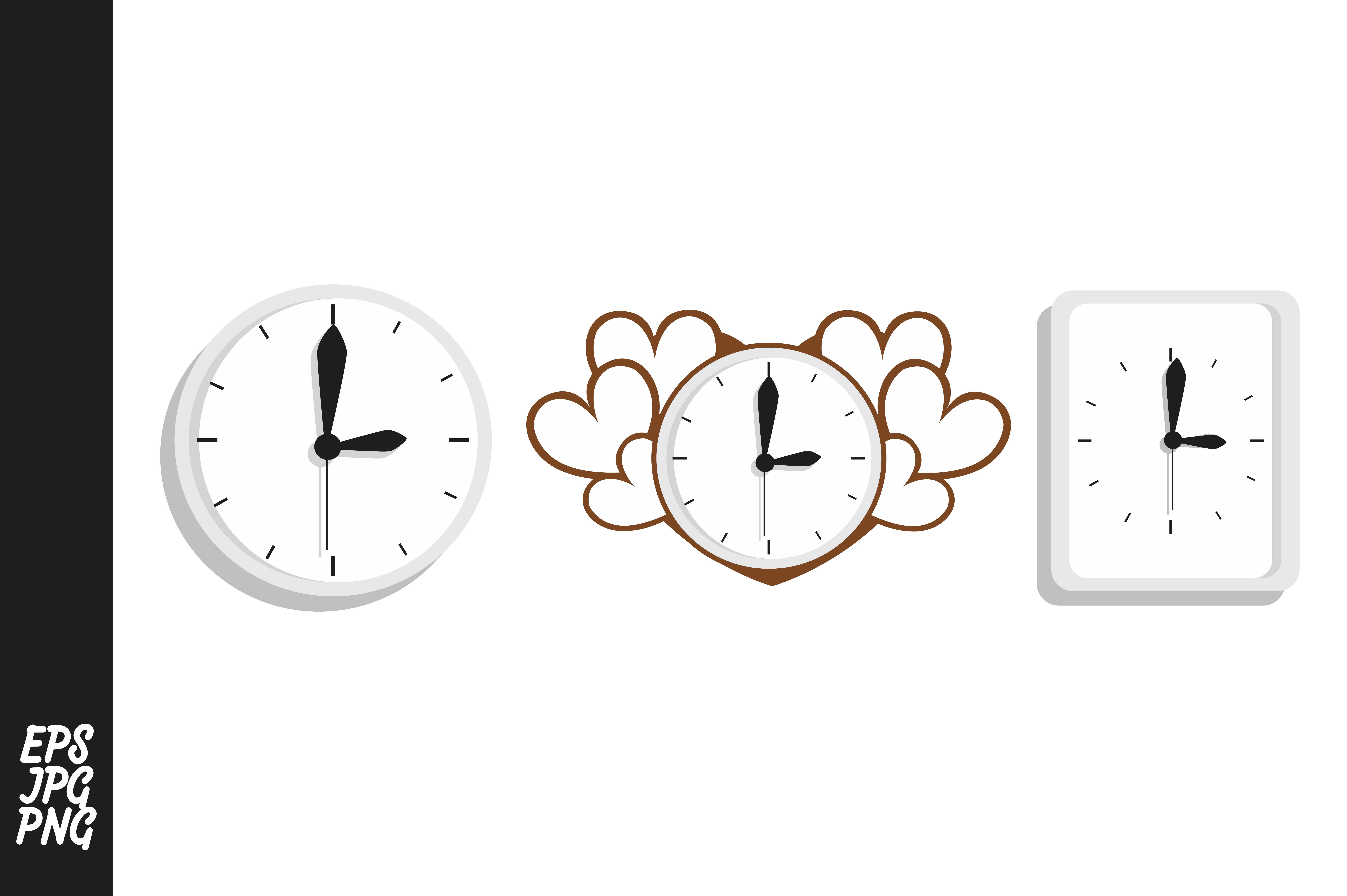 7514x5000 Clock Vector Bundle Graphic