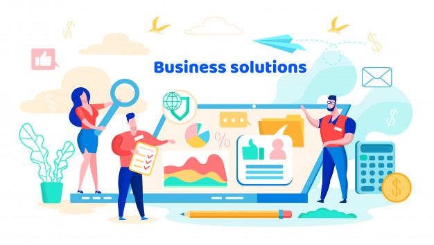 Business Solutions Banner Vector Premium Download 626x354 Business Solutions Banner Vector Premium Download