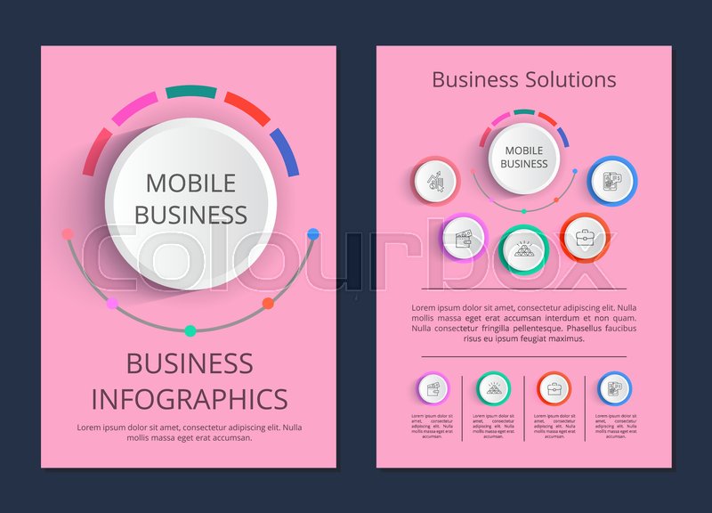 Mobile Business Solutions With Icons Stock Vector Colourbox 800x576 Mobile Business Solutions With Icons Stock Vector Colourbox