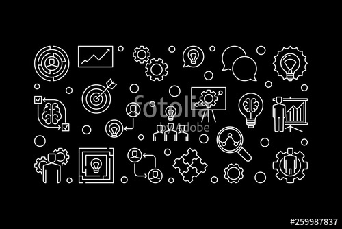 Business Solutions Vector Concept Horizontal Outline Illustration 500x334 Business Solutions Vector Concept Horizontal Outline Illustration