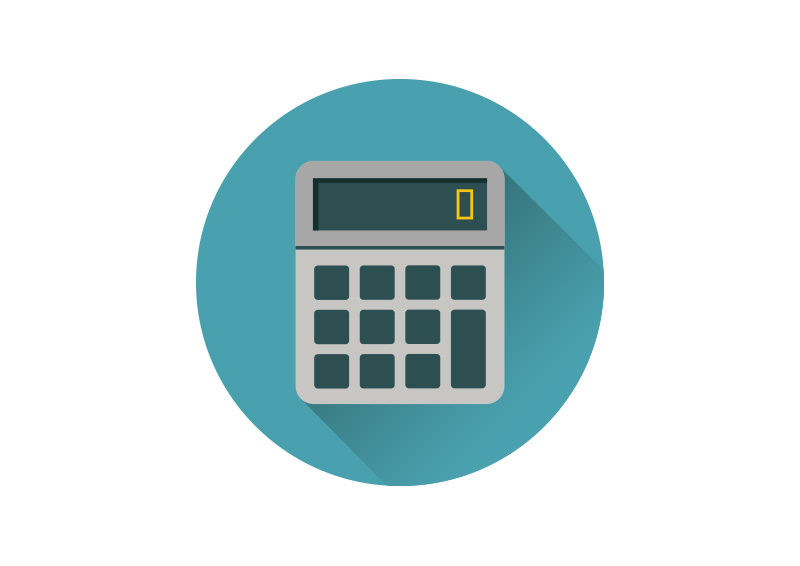 800x566 Flat Calculator Vector Icon