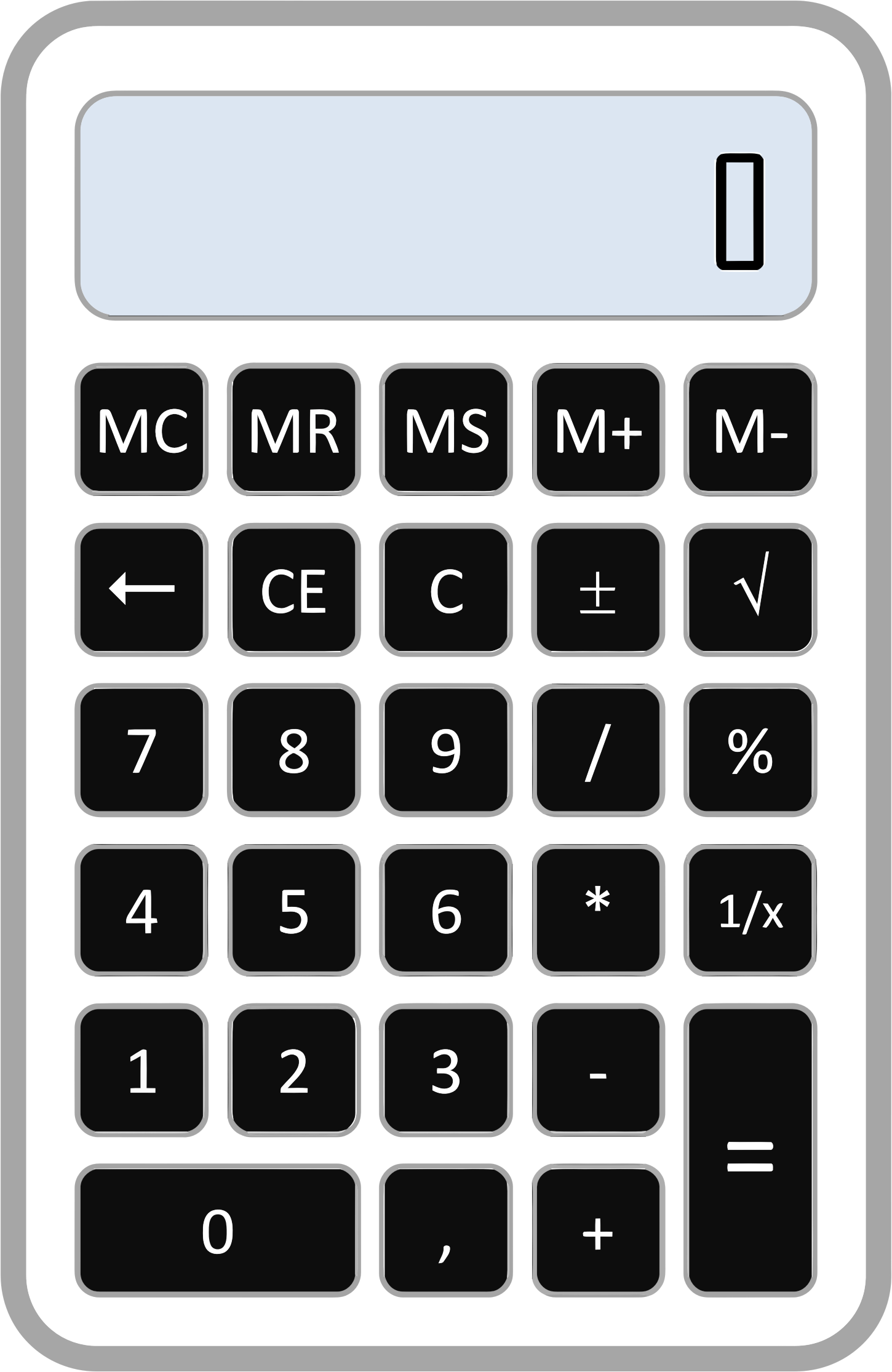 1450x2230 Calculator Vector Art Image