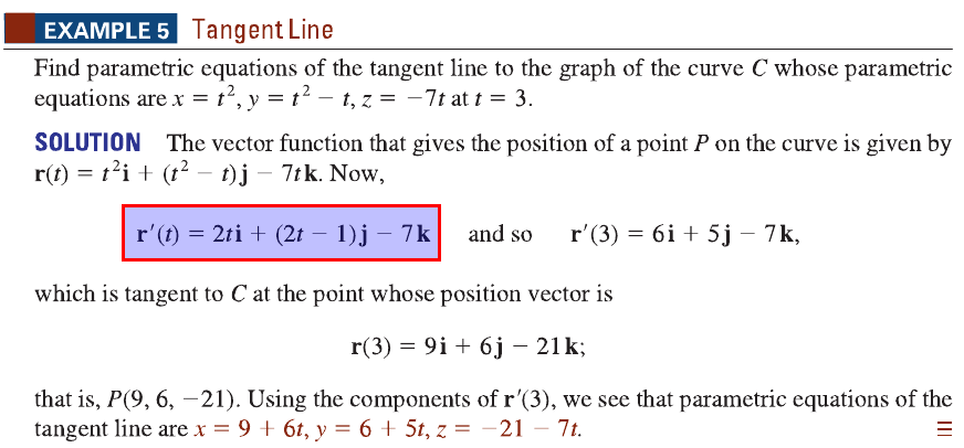 872x406 Vector Calculus To Get The Parametric Equations Of The Tangent