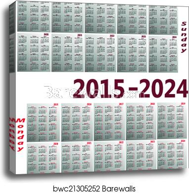 382x390 Calendar Canvas Print Barewalls Posters Prints