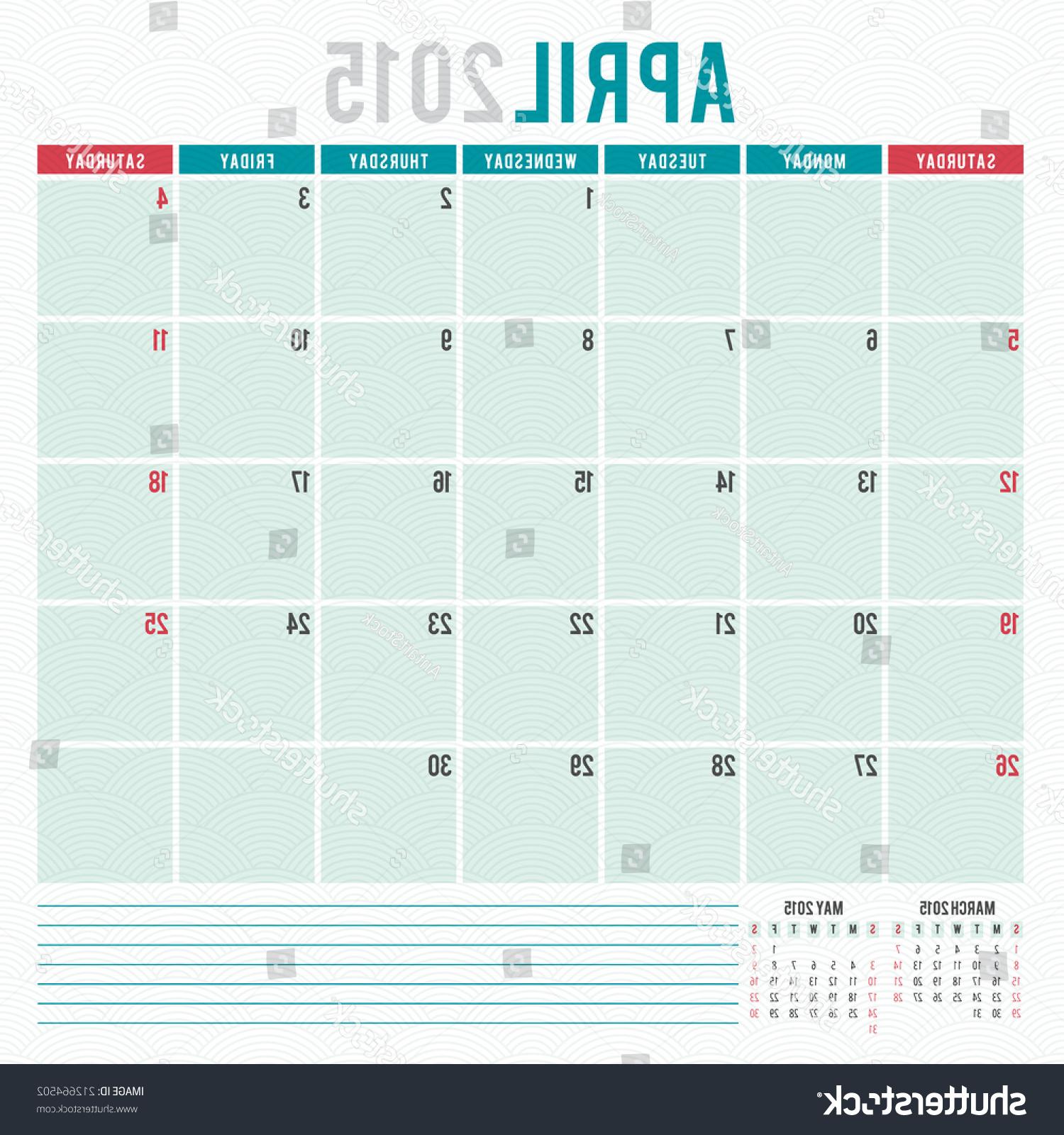 1500x1600 Hd April Calendar Vector Photos Vector Images Design