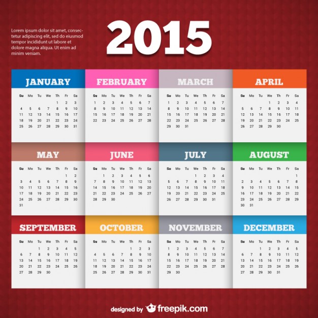 626x626 Calendar Template Vector Free Download