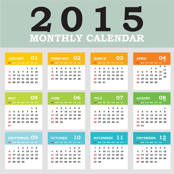 600x600 Grid Calendar Creative Design Vector Free Vector