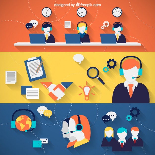 626x626 Call Center Banners Vector Free Download