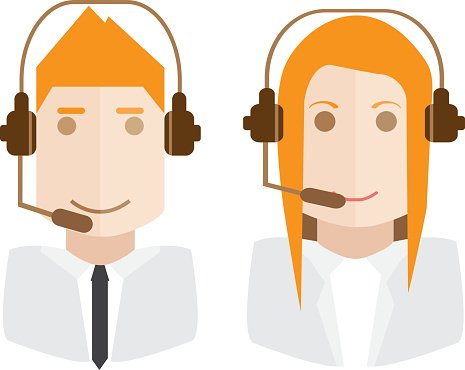 465x370 Vector Call Center Avatar Icons Set Premium Clipart