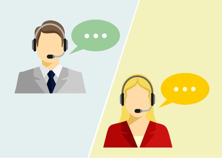 450x320 Vector Call Center Avatar Flat Icons Royalty Free Vector Graphics