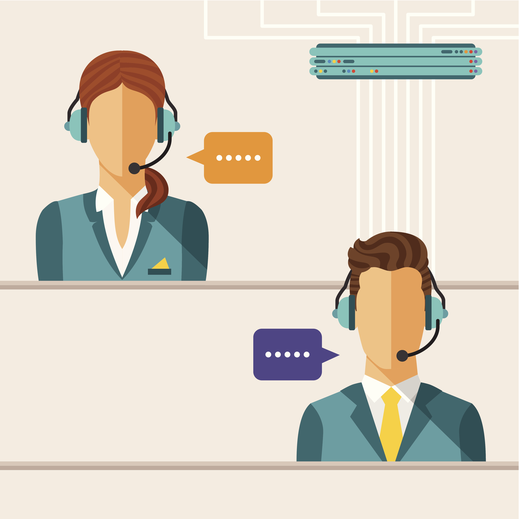 1732x1732 Vector Call Center Concept