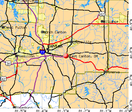 422x359 Map Of Canton Ohio And Travel Information Download Free Map