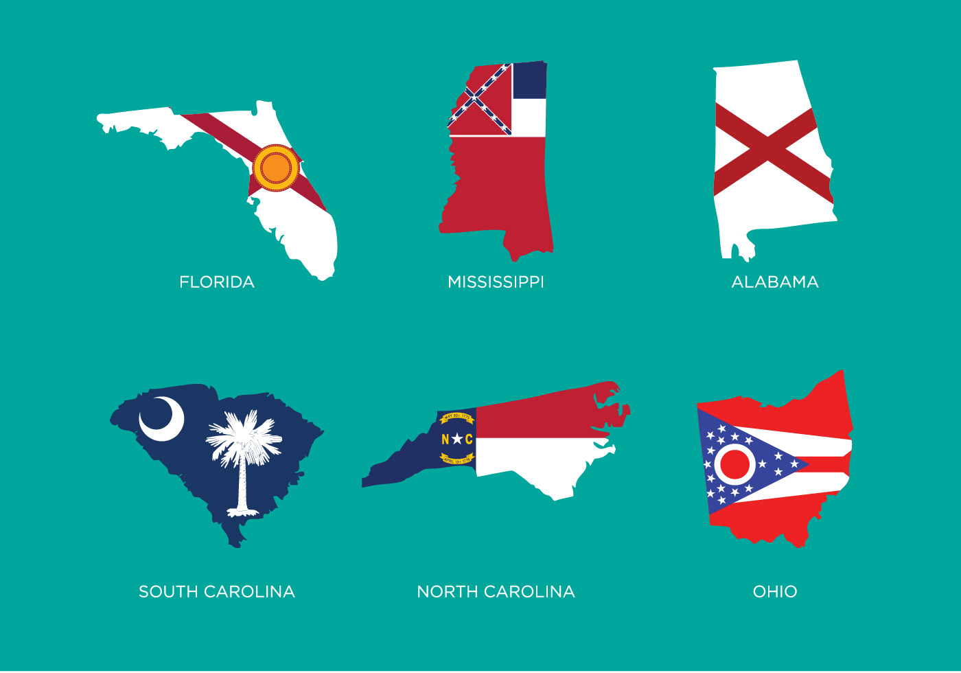 1400x980 Ohio Flag Free Vector Art