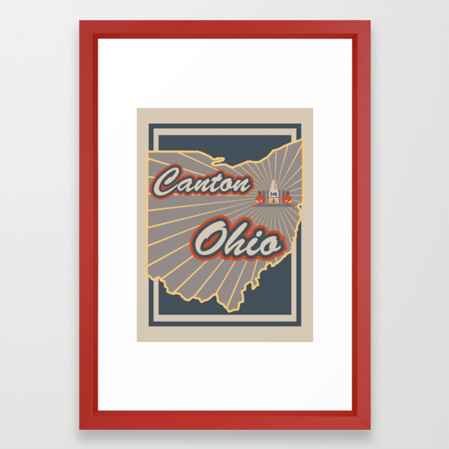 1500x1500 Canton Ohio Framed Art Print