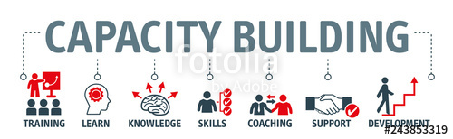500x154 Capacity Building Vector Illustration Concept Stock Image